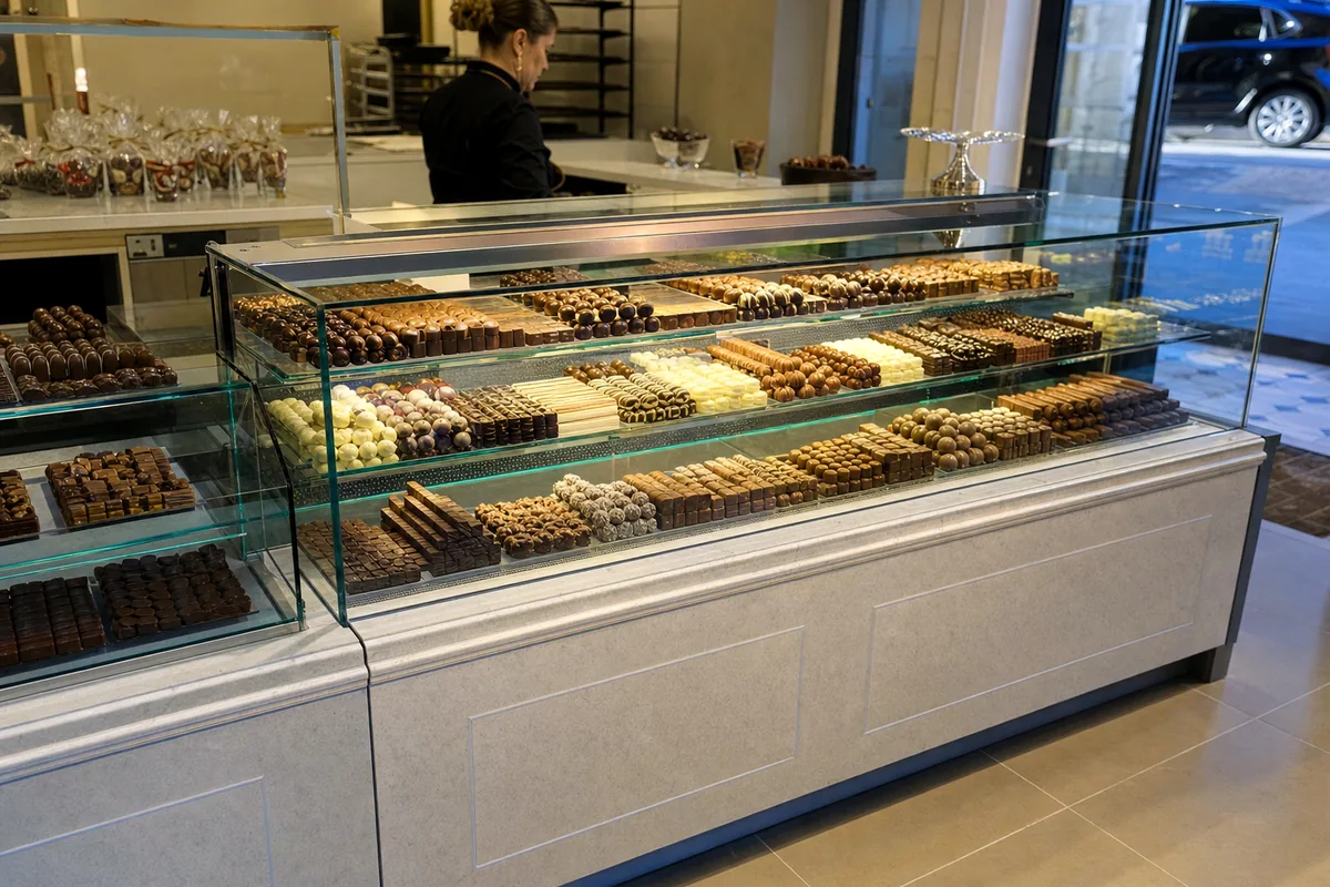 installation vitrine chocolat boutique 1